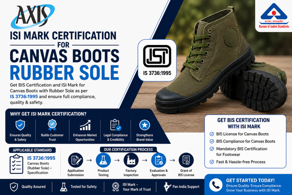ISI Mark Certification for Canvas Boots Rubber Sole 👢🏅