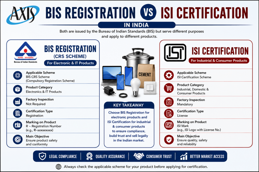 BIS Registration vs ISI Certification in India