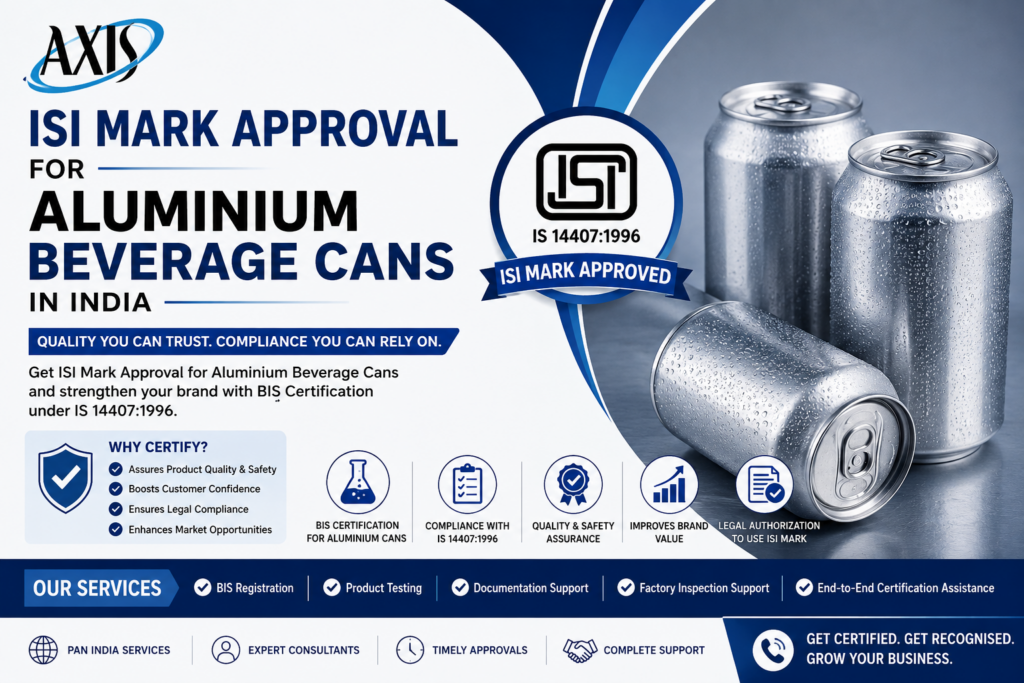ISI Mark Approval for Aluminium Beverage Cans in India