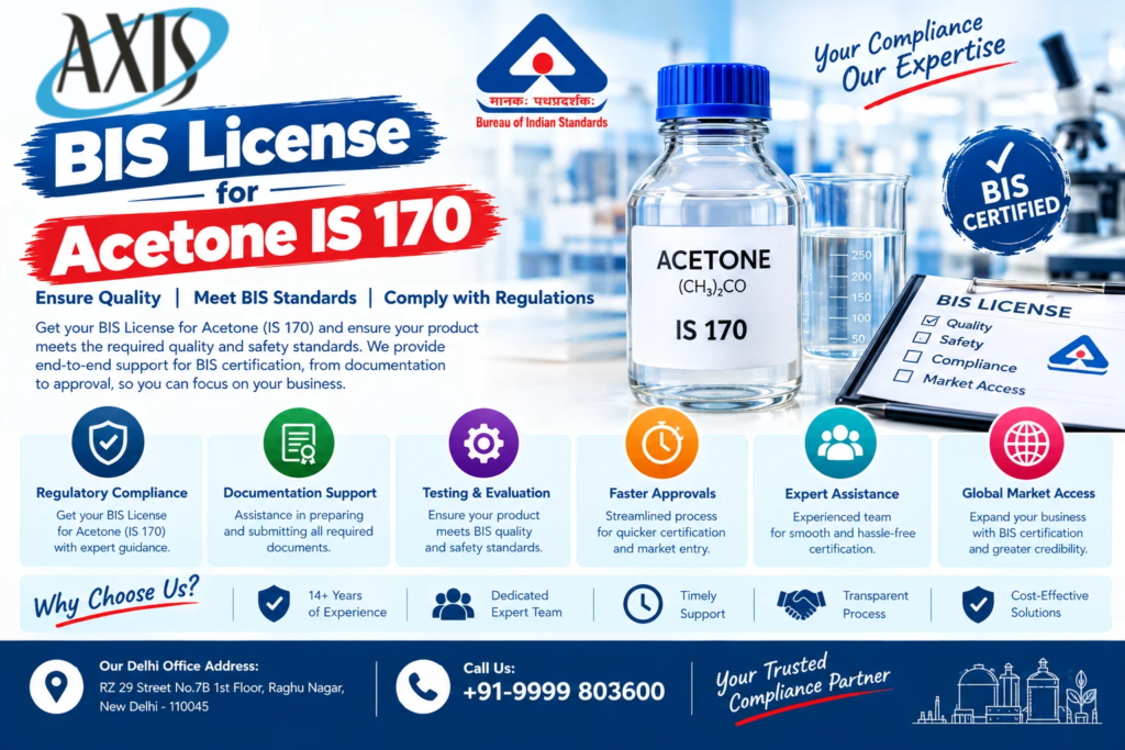 BIS License for Acetone IS 170