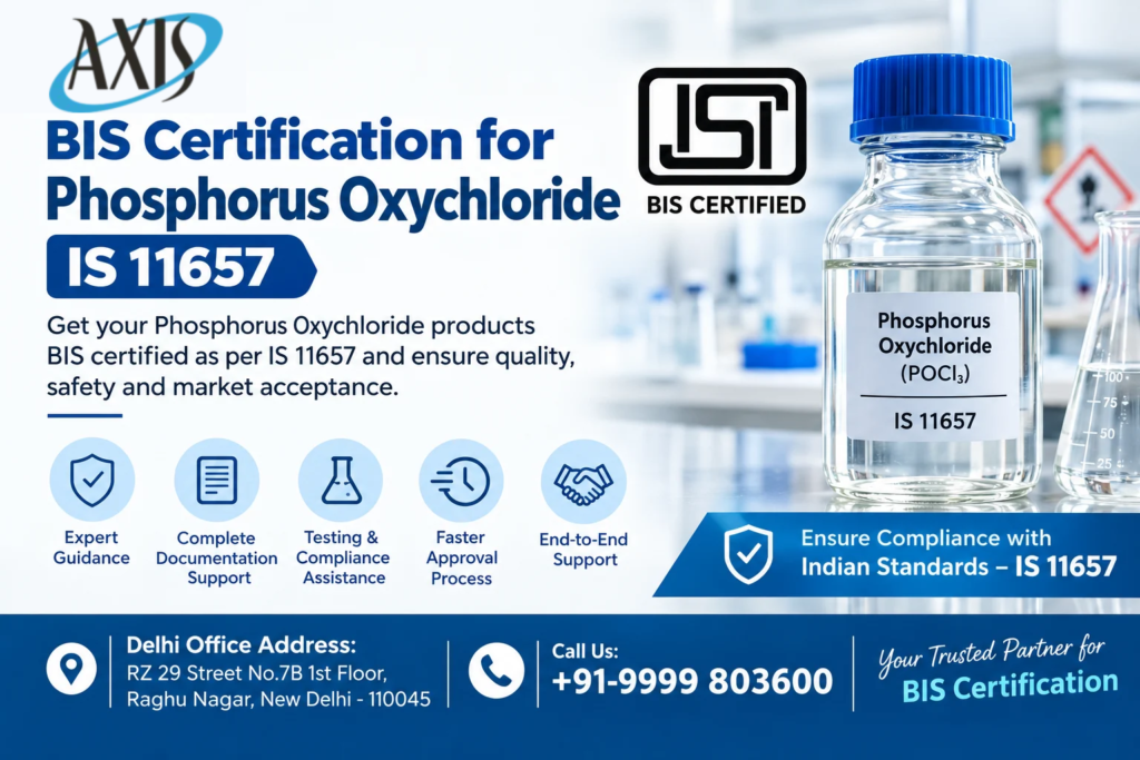 BIS Certification for Phosphorus Oxychloride IS 11657